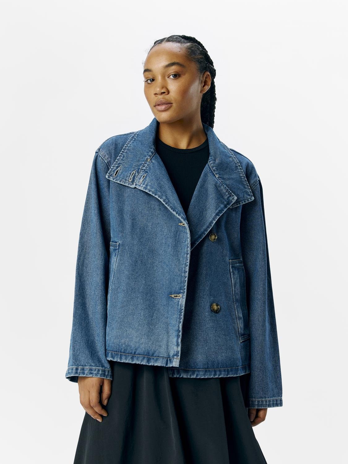 OBJTILLA Denim Jacket - Medium Blue Denim - VERO MODA & VILA Bergvik